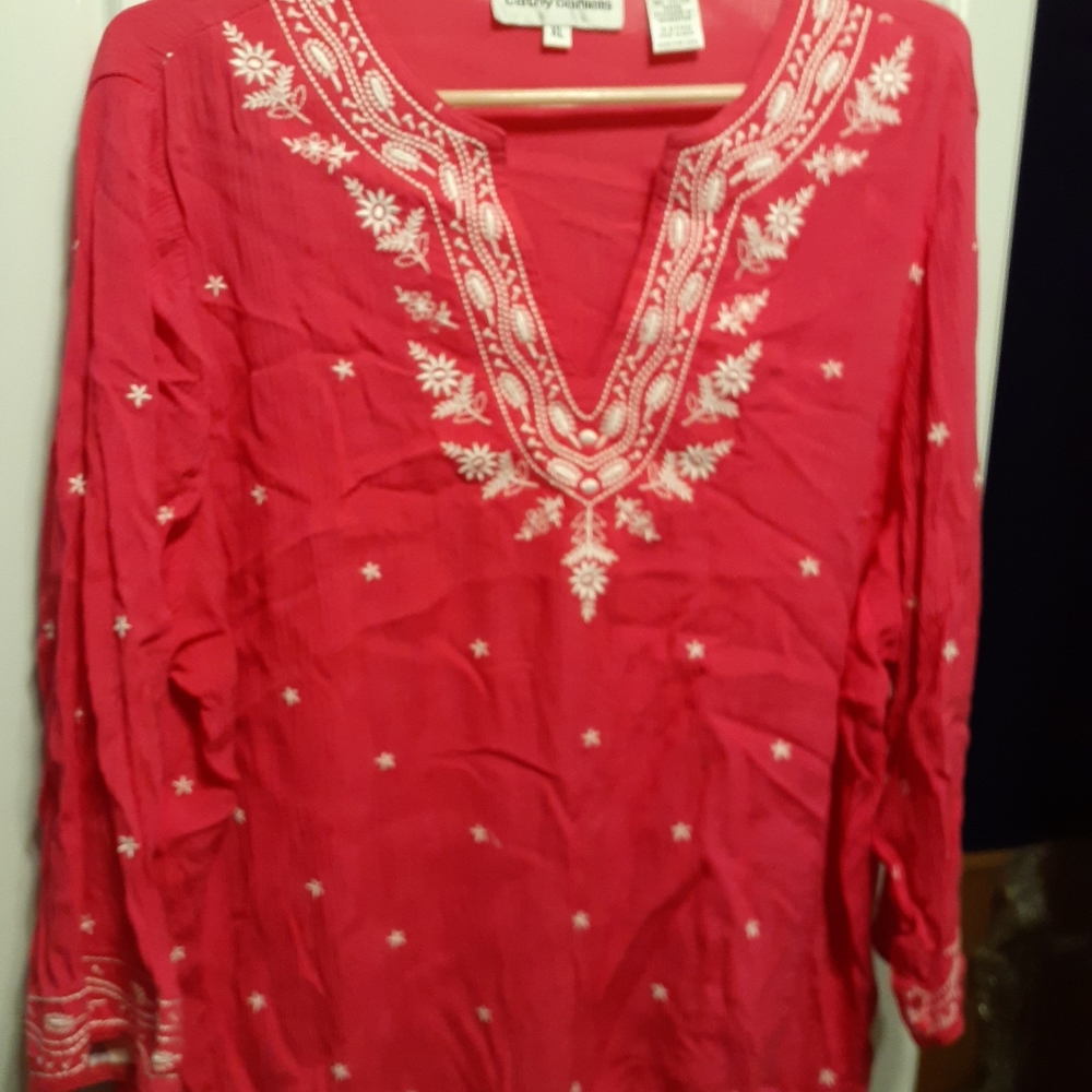 Hot Pink Indian Motif Blouse